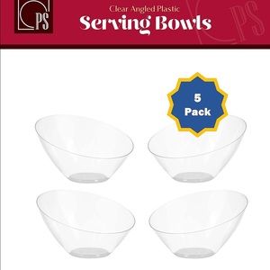 ⚠️FINAL SALE ⚠️ Clear Serving Bowls Small Plastic Candy Bowls 5pk